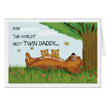 Father's Day card for Twin Dad - Best Twin Daddy