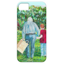 Father's Day drawing art iPhone 5 Case