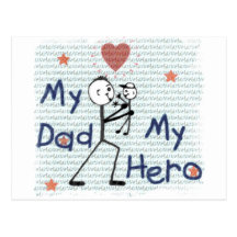 Father's Day Hero Dad Post Card