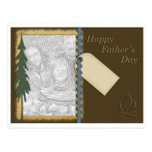 Father's Day Photocard Template Post Card