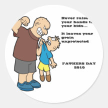 Fathers Day Round Stickers