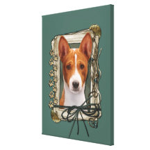 Fathers Day - Stone Paws - Basenji Canvas Print