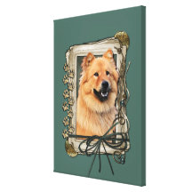 Fathers Day - Stone Paws - Chow Chow Stretched Canvas Prints