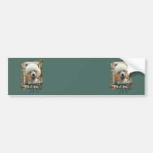 Fathers Day - Stone Paws - Poodle - Apricot Bumper Sticker