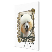 Fathers Day - Stone Paws - Poodle - Apricot Canvas Print