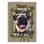 Fathers Day - Stone Paws - Pug Greeting Card