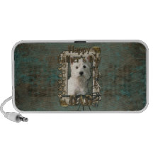 Fathers Day - Stone Paws - West Highland Terrier iPhone Speaker