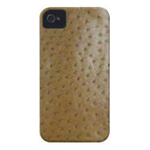 Faux Brown Ostrich Skin Case-Mate Case iPhone 4 Case