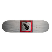 Faux Brushed Aluminium Equestrian. Skate Boards