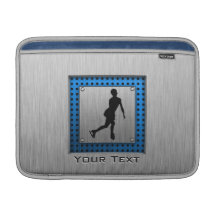 Faux Brushed Metal; Figure Skating MacBook Sleeves