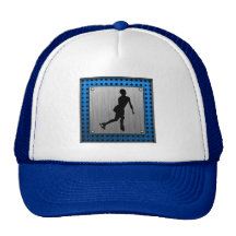 Faux Brushed Metal; Figure Skating Mesh Hat