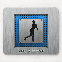 Faux Brushed Metal; Figure Skating Mousepads