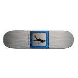 Faux Brushed Metal; Figure Skating Skate Deck