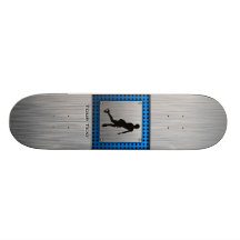 Faux Brushed Metal; Figure Skating Skate Deck