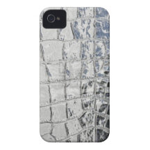 Faux crocodil skin shini silver i phone casse iPhone 4 Case-Mate case