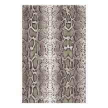 Faux / Fake snakeskin, greens and grays Stationery Design