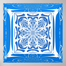 Faux Frame Fractal Lace Poster