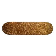 Faux Gold glitter graphic Skate Board Decks