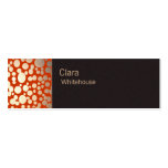 Faux Gold Leaf Circle Pattern Orange Business Card