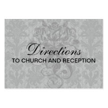 faux lace black grey damask pattern business card templates