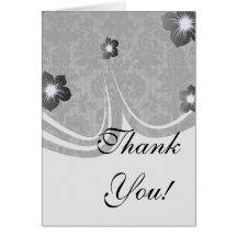 faux lace black grey damask pattern greeting cards