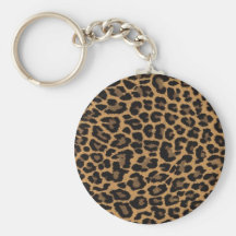 faux leopard print keychains