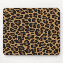 faux leopard print mousepad