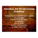 Faux Oiled Wood Plank Personalised Custom Postcards