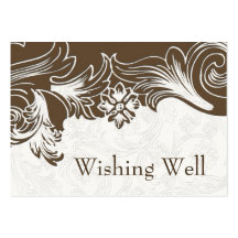 FAUX paper cutout brown wishing well cards Business Card Template