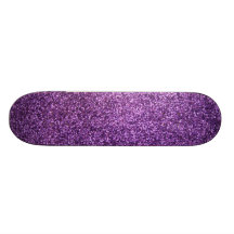 Faux Purple Glitter Skateboard Deck