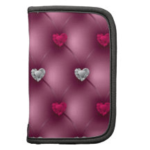 Faux Quilted Hearts Rickshaw Folio Planner
