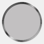 Faux Silver Flat Frame Envelope Seal stickers