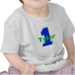 Faux Stitch First Birthday Shirt Blue