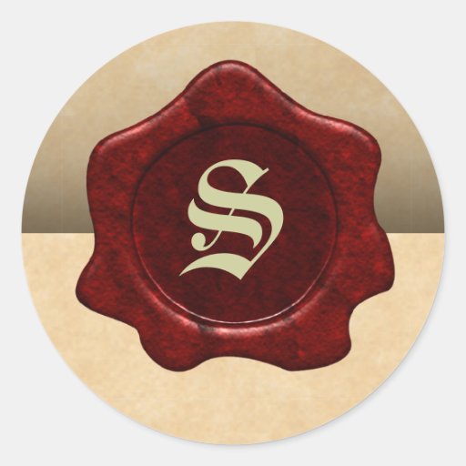 Faux Wax Seal and Parchment Vintage Goth Sticker