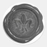Faux Wax Seal Round Sticker