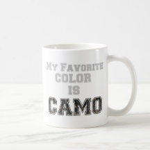 Fav colour camo coffee mug