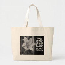 FAVORITE  BIBLE SCRIPTURE PSALM 37:4 CANVAS BAGS