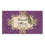 Favour Gift Tags, Purple Vintage Peacock & Etching Business Card