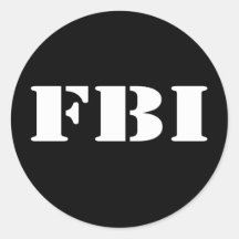 FBI ROUND STICKERS