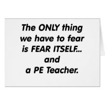 Fear PE Teacher Cards