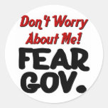 fear round stickers
