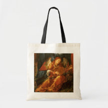 Feast of the Rose Garlands, detail Albrecht Durer Canvas Bags