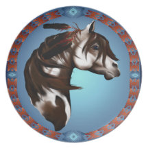 Feathered Horse Plate