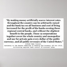 Federal Reserve Interest Rates by Alfred O Crozier Poster