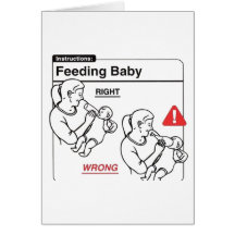 Feeding Baby Greeting Cards