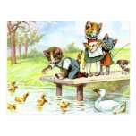 Feedinmg the Ducks Postcard