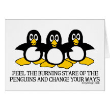 Feel The Burning Stare Of The Penguins Cards
