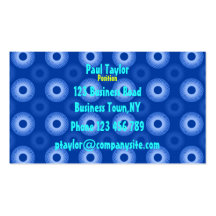 Feeling Sixties Blue Pychedelic Business Card Temp
