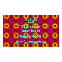 Feeling Sixties Pychedelic Business Card Template