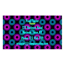 Feeling Sixties Pychedelic Business Card Template